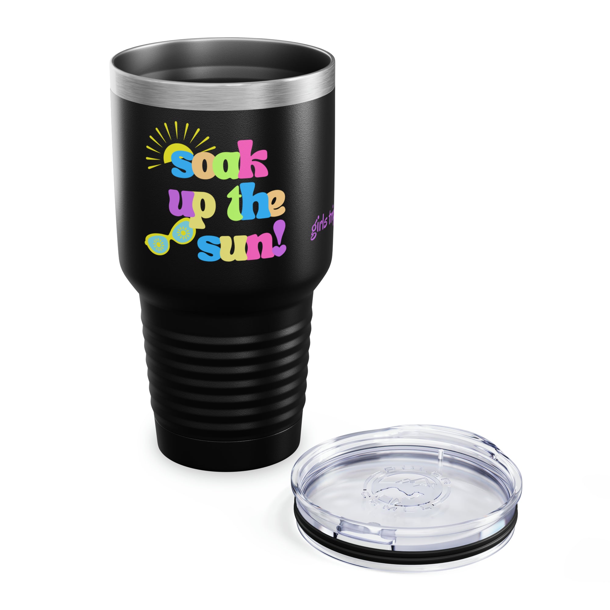 Personalized Soak Up The Sun 30 0z Tumbler - Keep Cold Drinks Cold - Keep Hot Drinks Hot - Accessory for Girls Trip